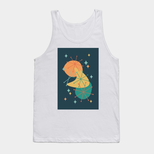 Atomic Age Mid Century Modern Composition I Tank Top by tramasdesign